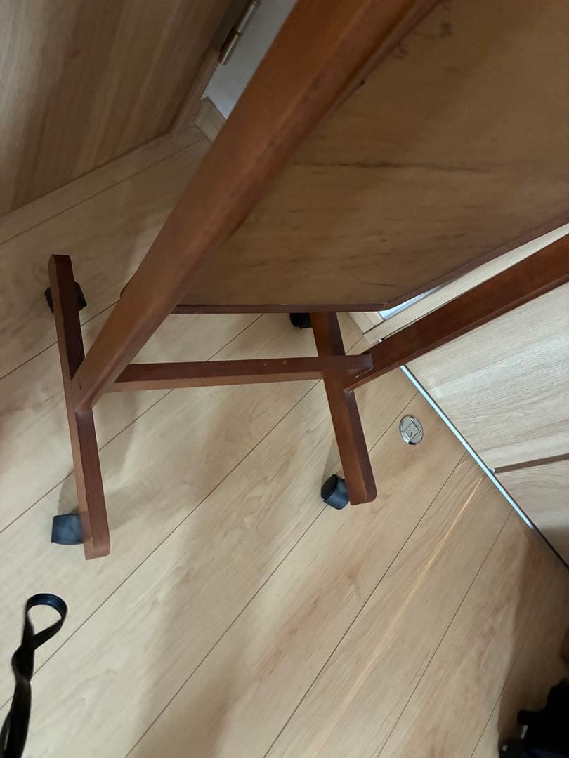 木製スタンドミラー キャスター付き　姿見　鏡