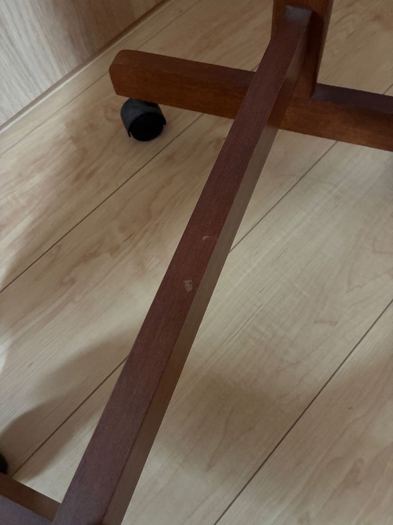 木製スタンドミラー キャスター付き　姿見　鏡