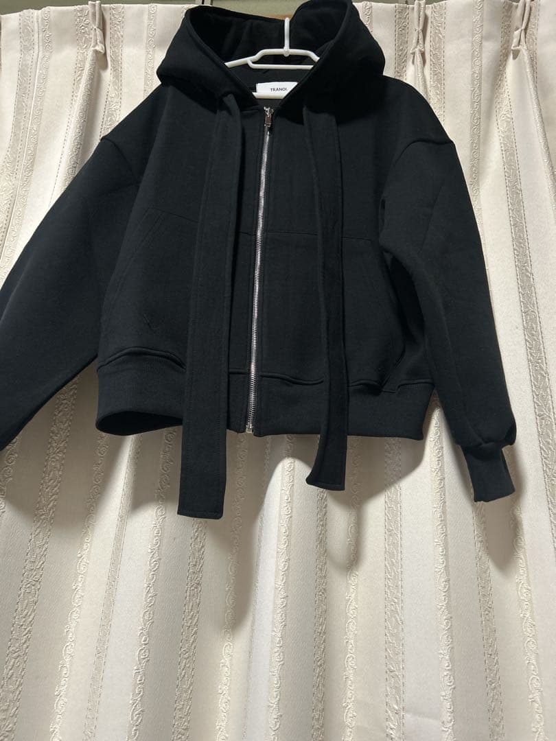 ✨26ss新品✨TRANOI トラノイ ボンディングジップアップフーディブラック