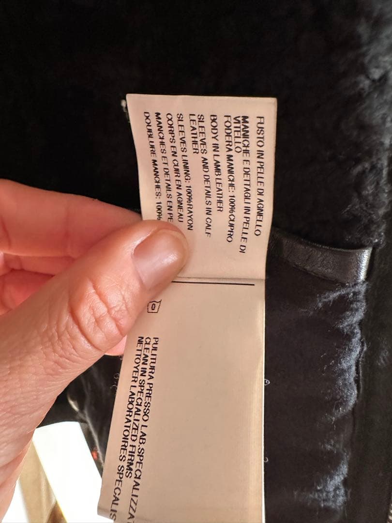 名作‼️RickOwensmoutonleather jacketdrkshdw