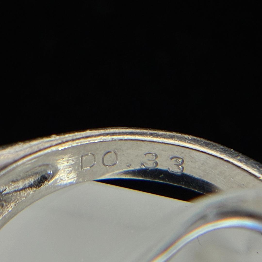 Pt900 エメラルド ダイヤモンド リング #11.5