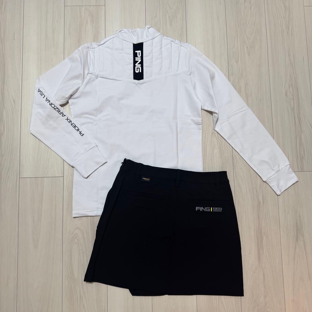 新品 ピン セットアップ PING レディース ゴルフ スカート モックネック