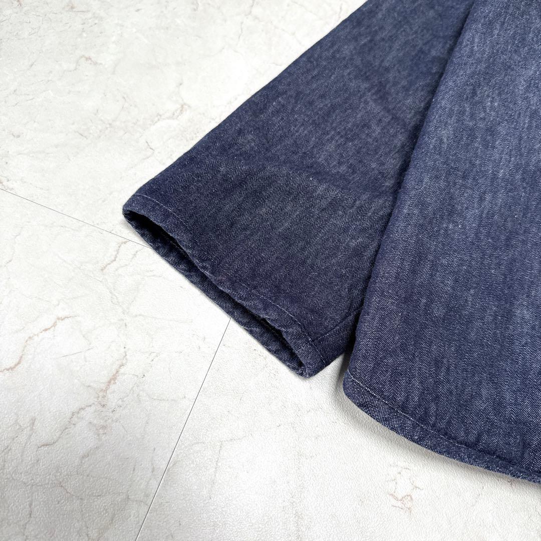 美品⭐︎prit プリット　デニムオーバーサイズジャケット　ノーカラー　反応染め