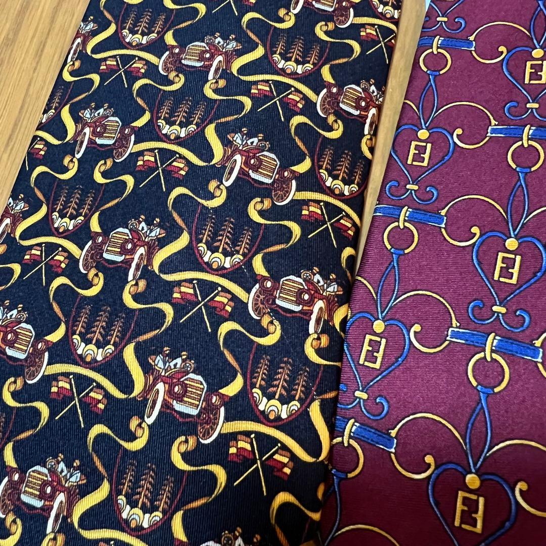 メンズネクタイセット 9点　エルメス　フェンディフェラガモ　ヴェルサーチなど