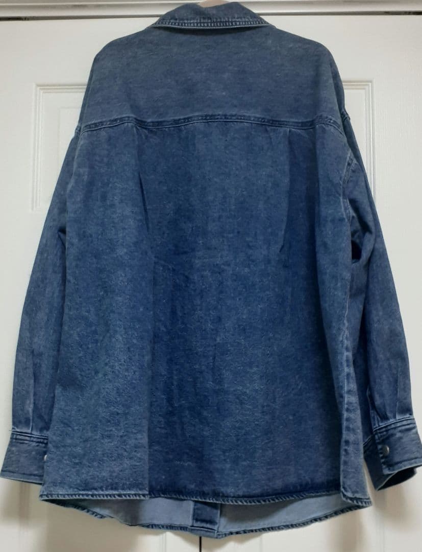 【新品未使用】LEPSIM 刺繍BIGデニムシャツ　ブルー