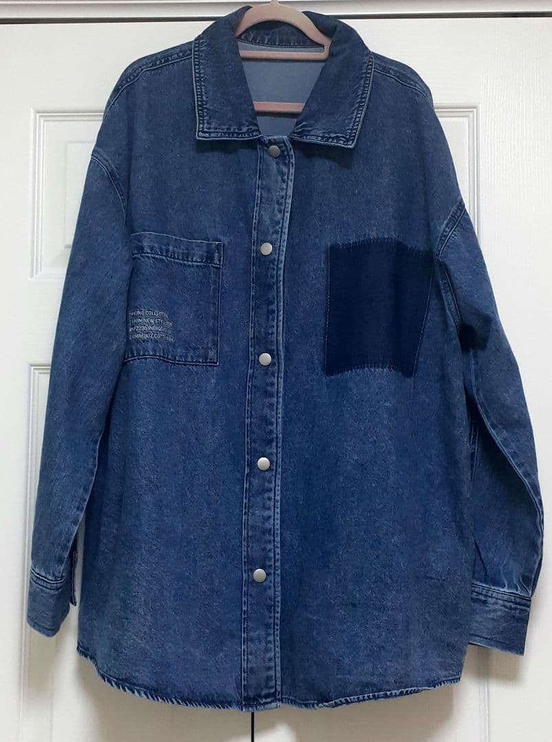 【新品未使用】LEPSIM 刺繍BIGデニムシャツ　ブルー