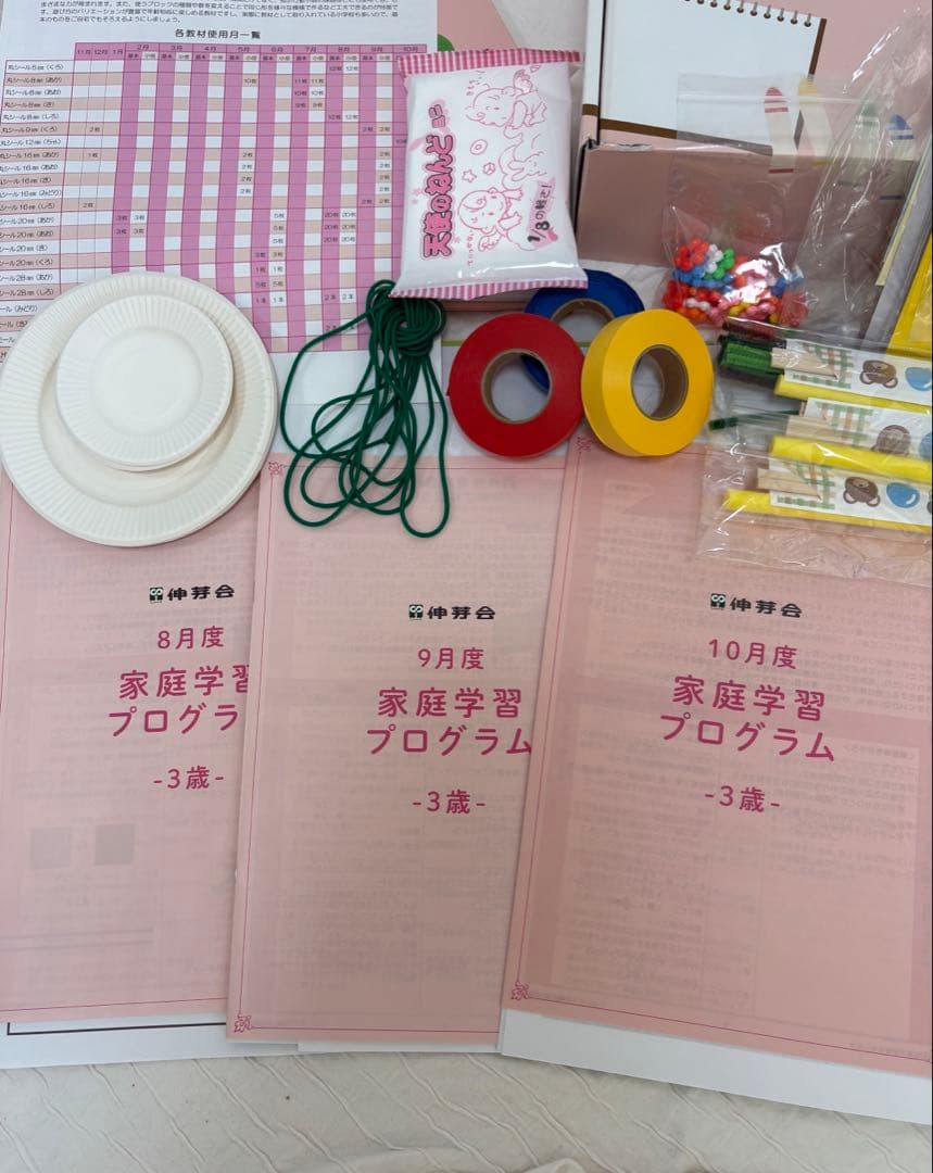 伸芽会　家庭学習プログラム 3歳　年少　小学校受験　（3カ月分）