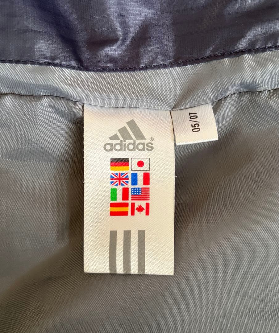 アディダス ベンチコート ロング Ｏ（XL相当） ネイビー フェザー45% 防寒