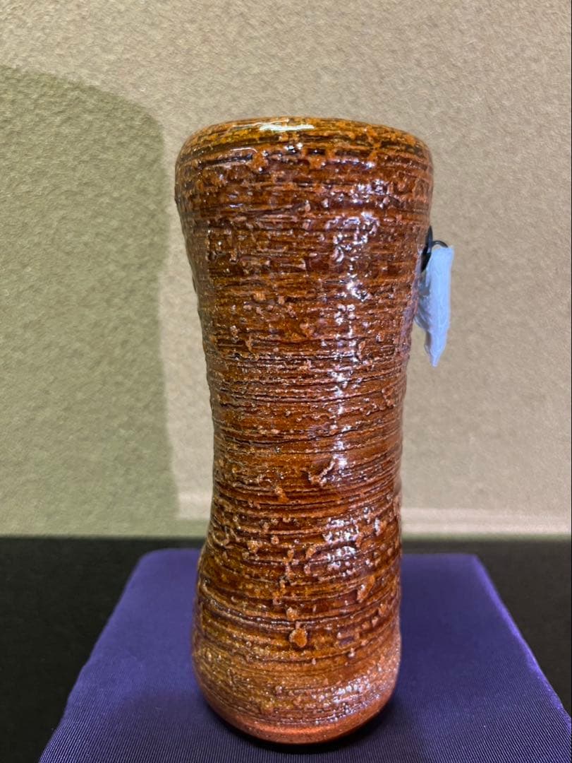 GACHAN様　文化勲章　十代大樋長左衛門　掛花入　蓋置