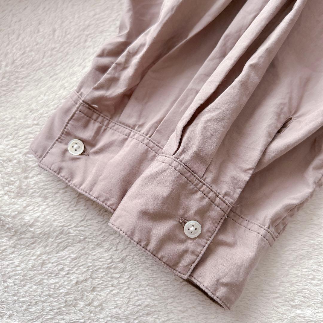 美品✨イエナ　コットン　シルク　ロング　シャツワンピース　比翼ボタン　スキッパー