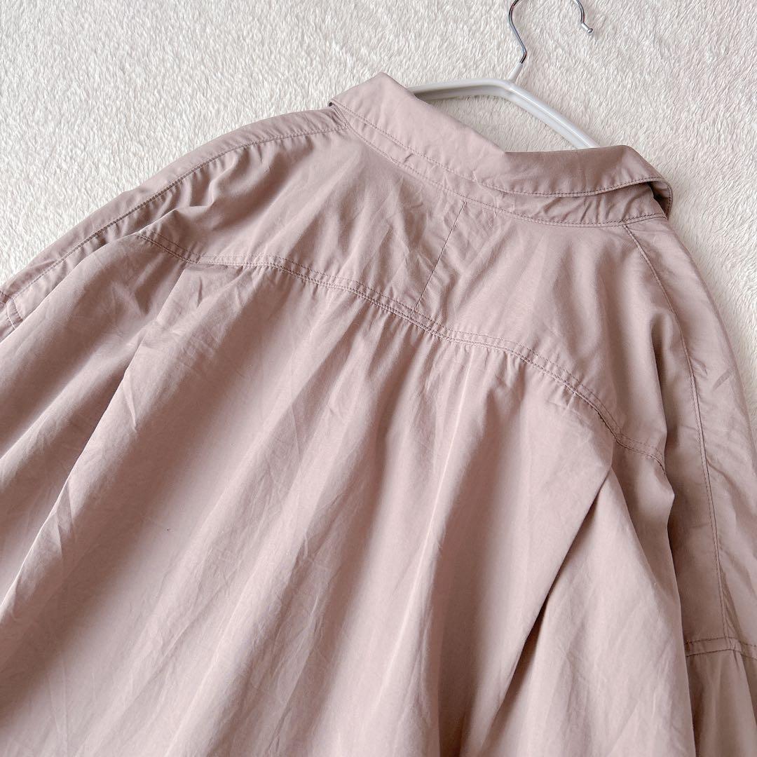 美品✨イエナ　コットン　シルク　ロング　シャツワンピース　比翼ボタン　スキッパー