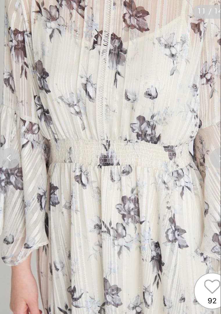 セルフォード　フラワープリントフレアワンピース