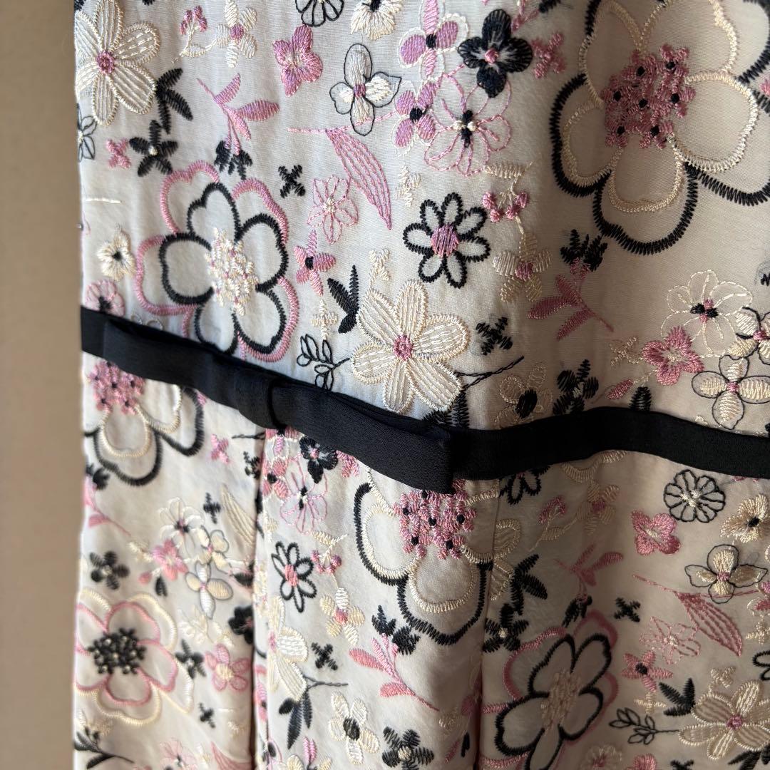 美品Rose Tiaraローズティアラ　オーガンジー刺繍ワンピース　入学式　42