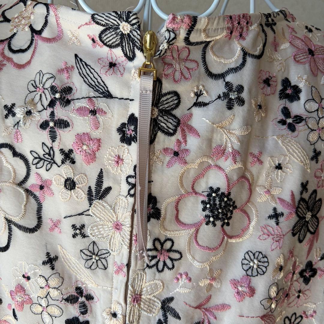 美品Rose Tiaraローズティアラ　オーガンジー刺繍ワンピース　入学式　42