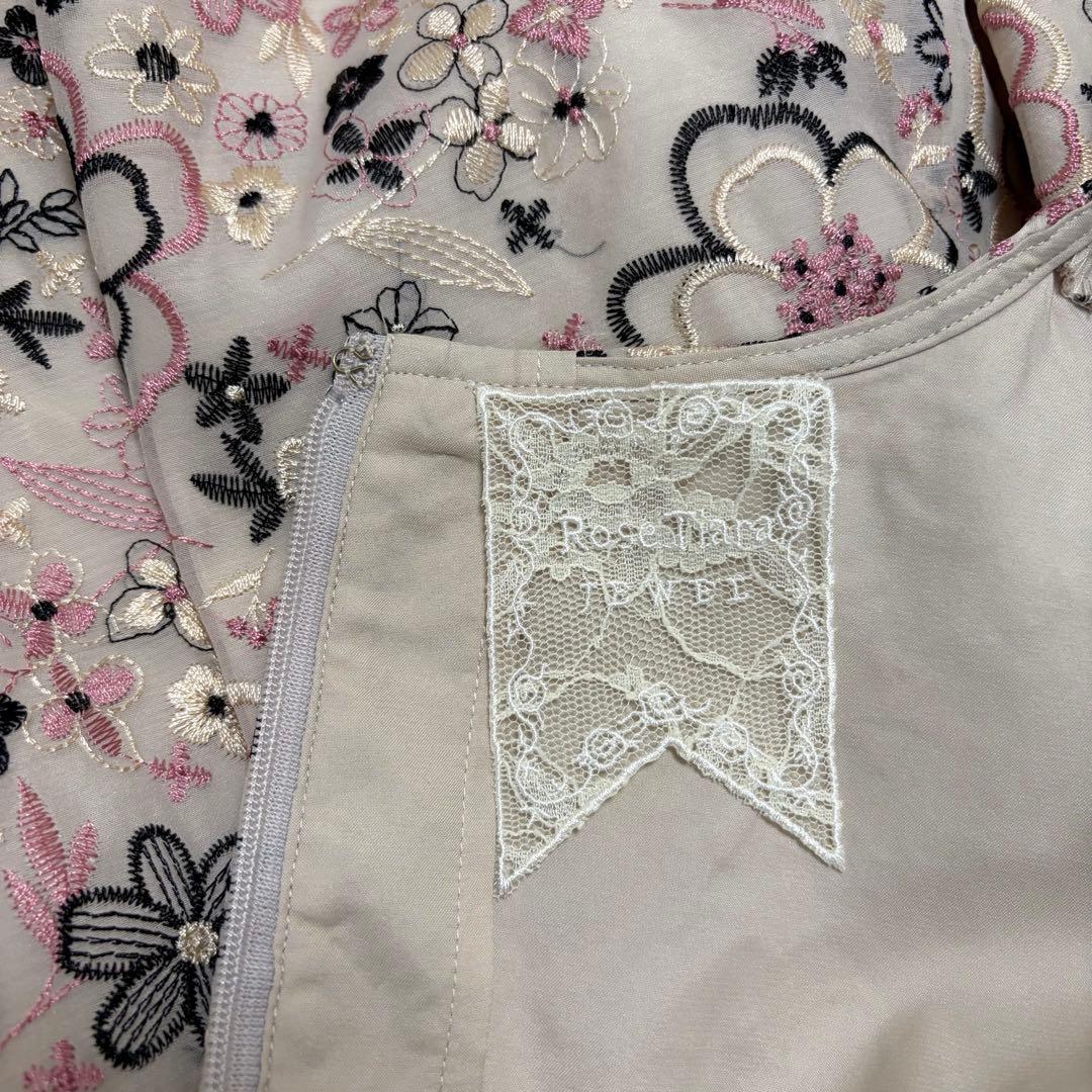 美品Rose Tiaraローズティアラ　オーガンジー刺繍ワンピース　入学式　42