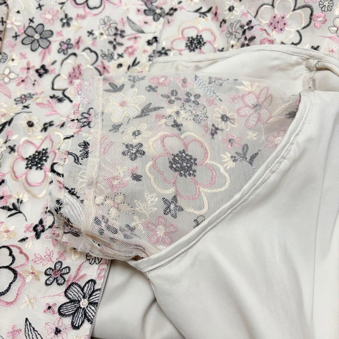 美品Rose Tiaraローズティアラ　オーガンジー刺繍ワンピース　入学式　42