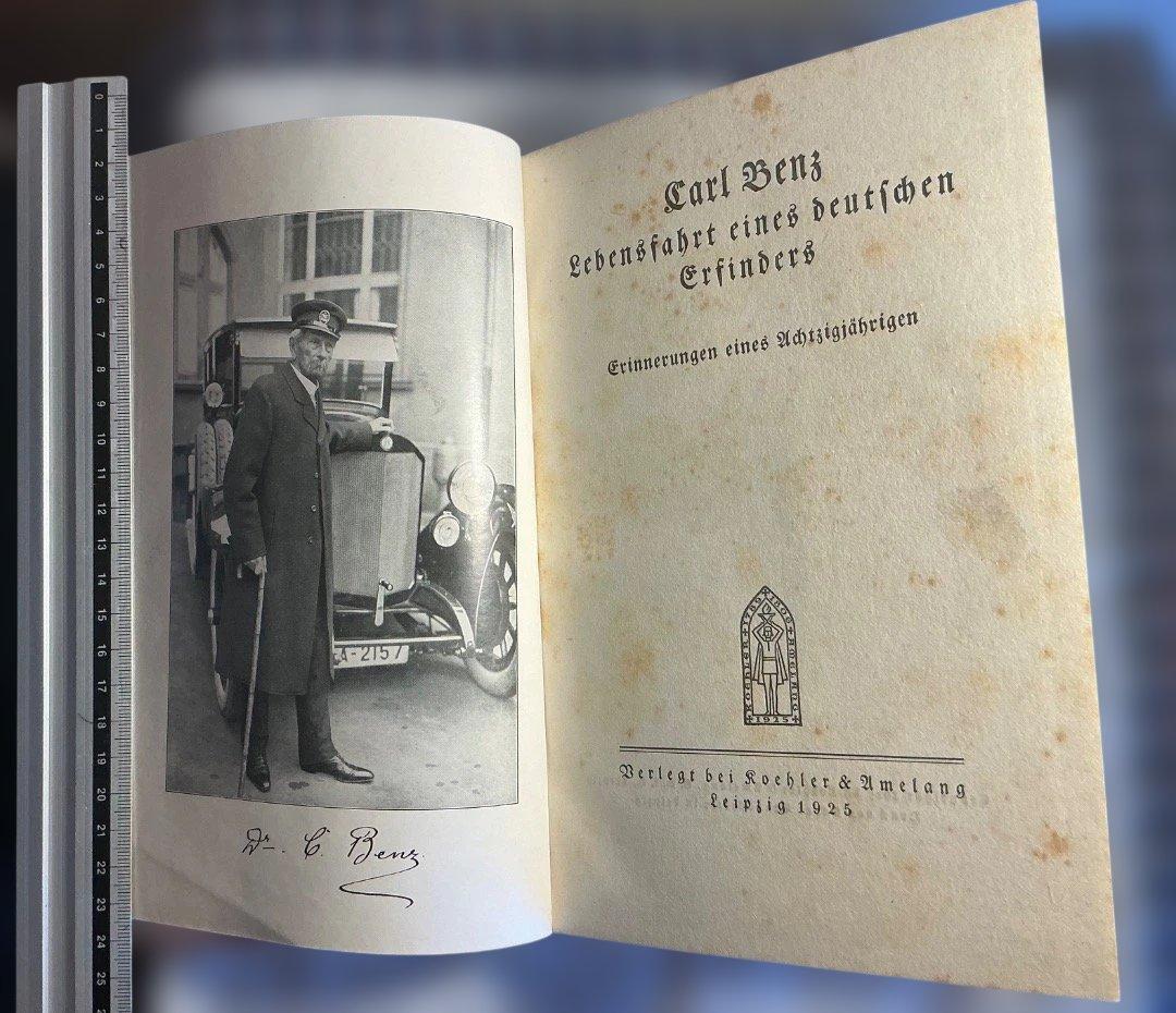 「自動車と私 カール・ベンツ自伝」　独初版本と和訳本のセット