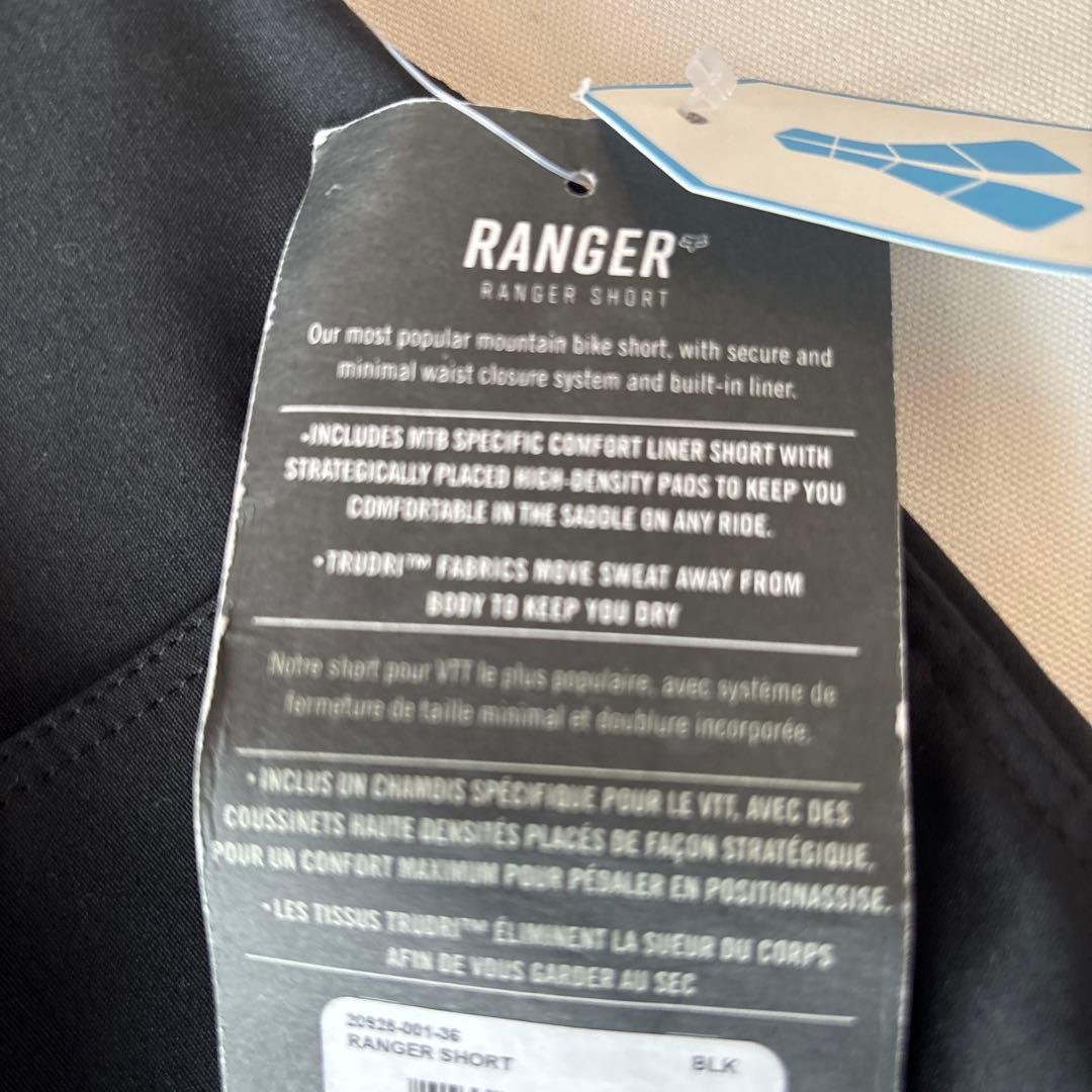 z891新品FOXレンジャーショーツ MTBショートパンツ36インチ 黒XL