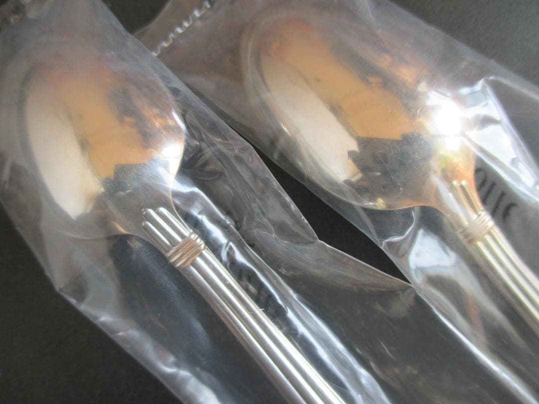 未使用未開封品☆仏蘭西高級銀器☆クリストフルシルバーコーヒースプーン２本　アリア
