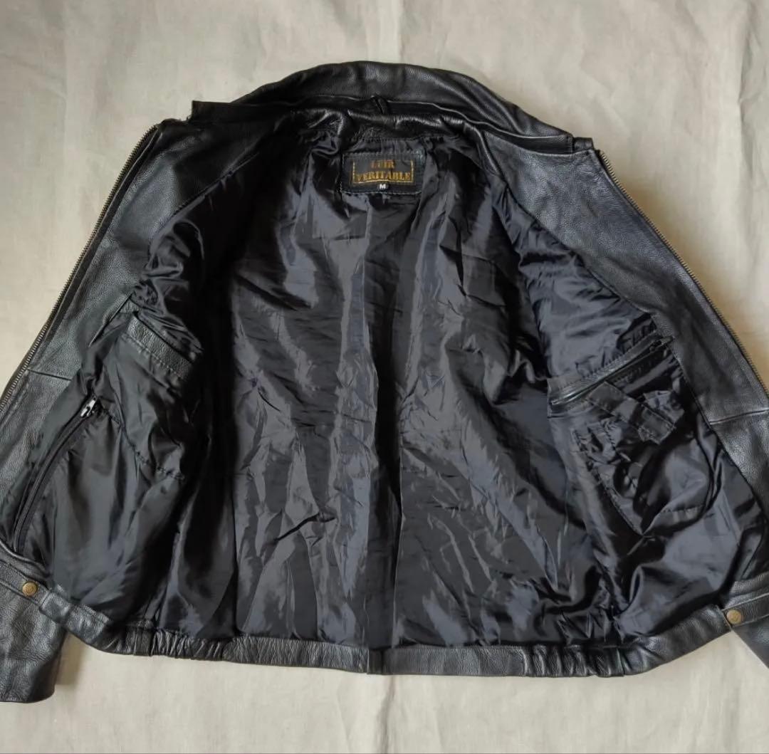 【期間限定格安セール中】レザージャケット ブラック 8'90s フランス軍 希少