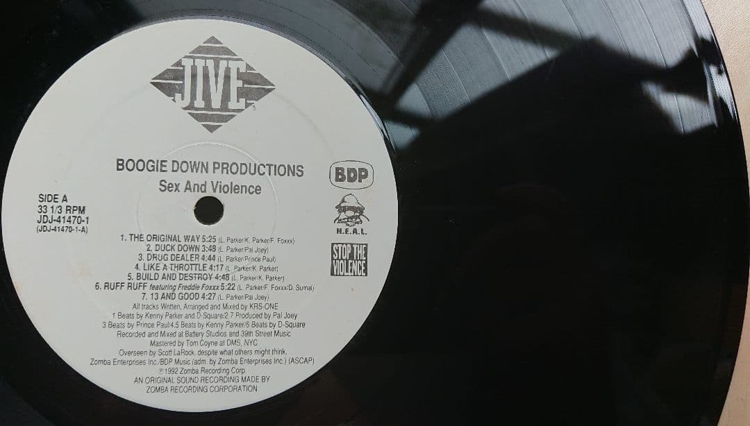 USオリジナル BDP SEX AND VIOLENCE KRS ONE