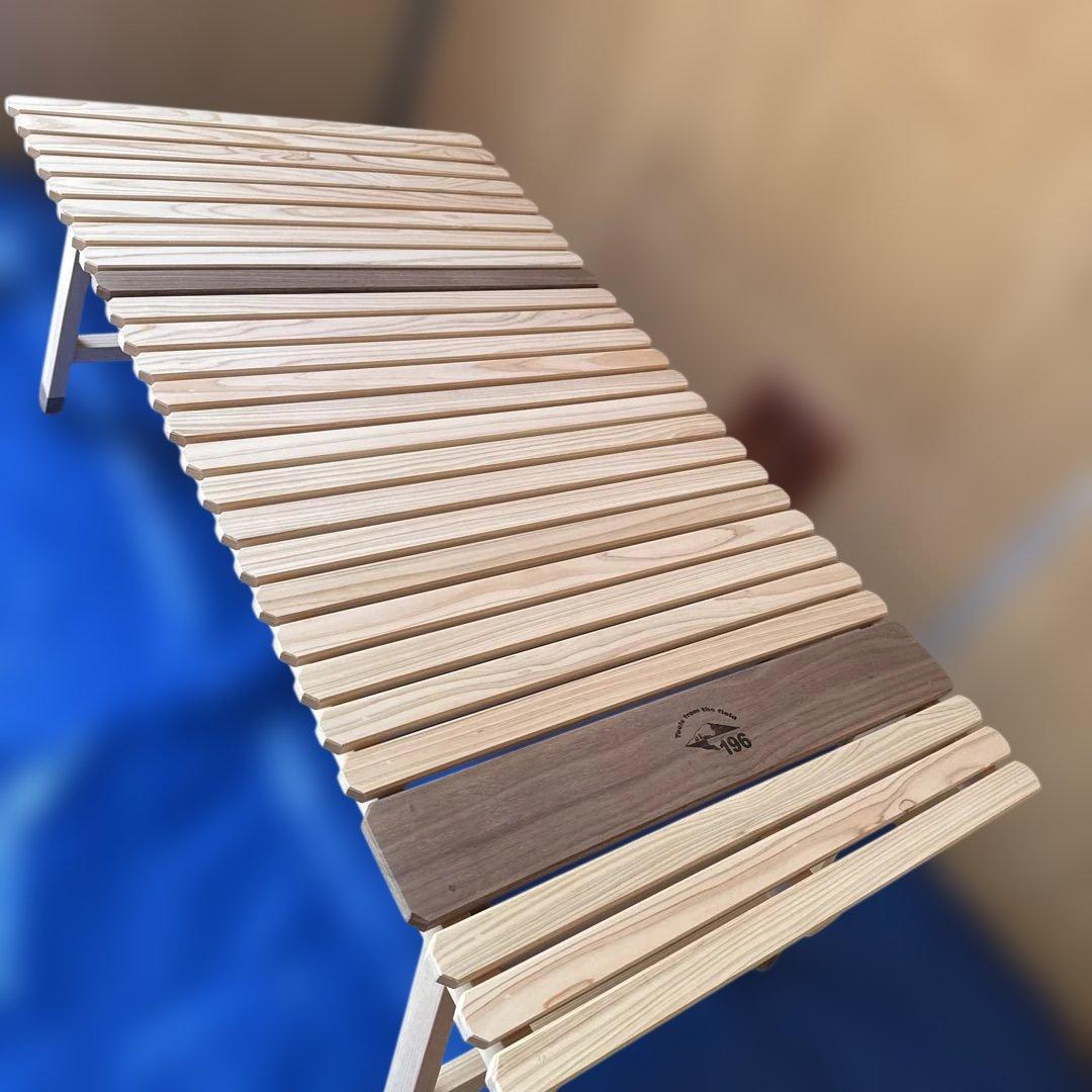 196 ヒノキ　キャンプテーブル　KUROSON370