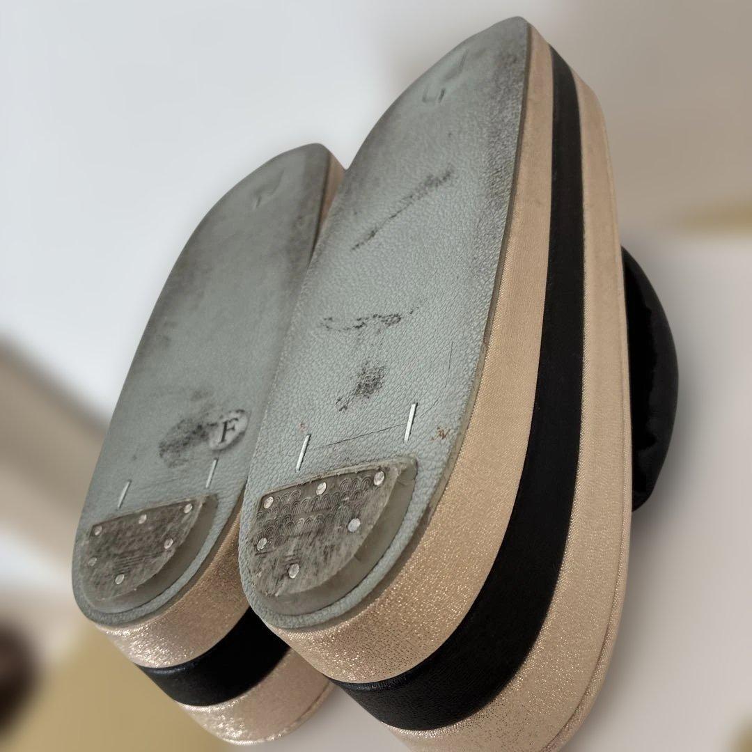 和洋装用バッグ 黒と金色 草履付き　成人式