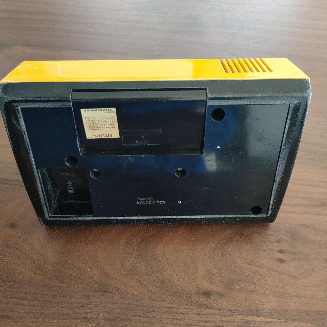 Citizen デジタル置時計 イエロー