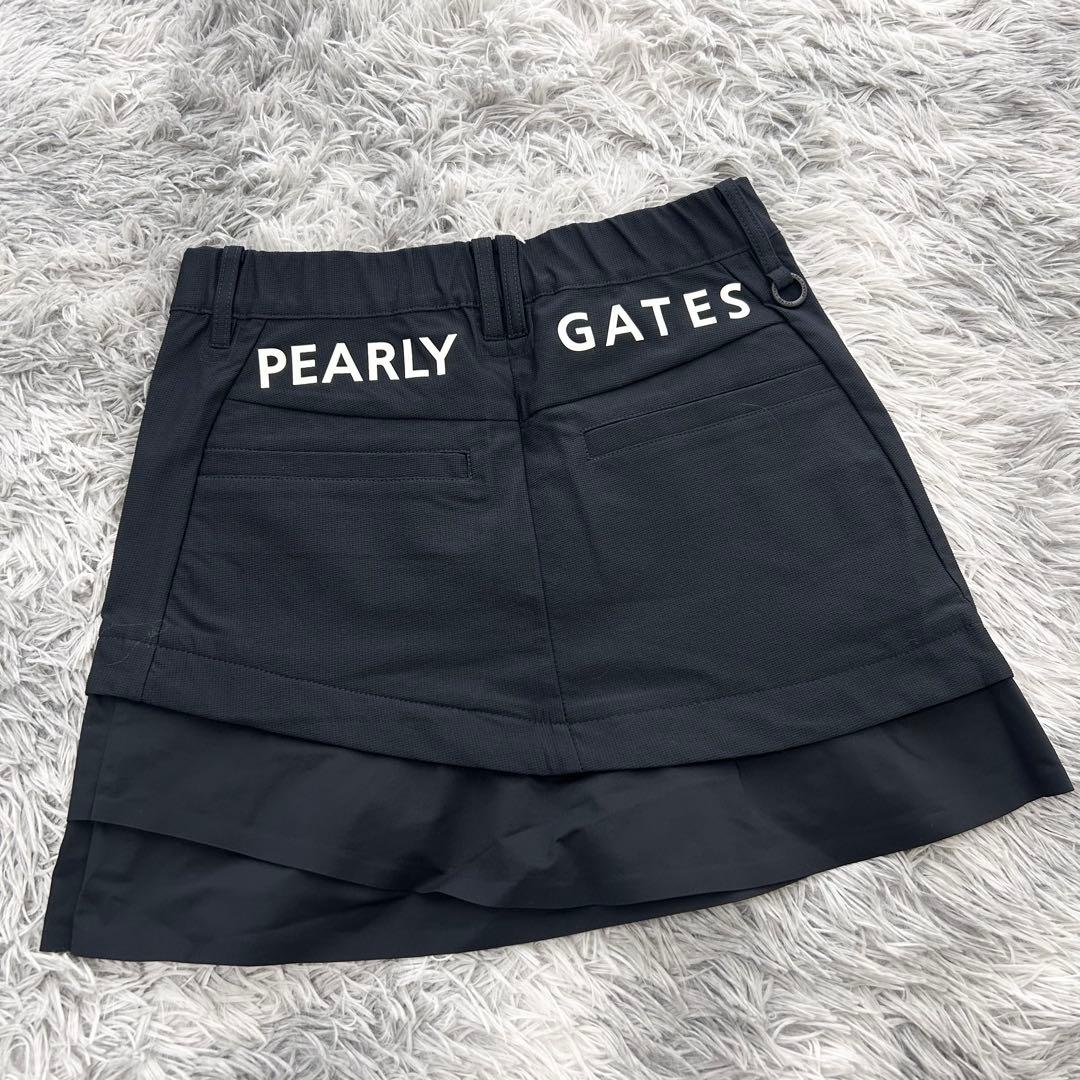 新品　パーリーゲイツ　セットアップ　ジャケット　スカート　薄手　ネイビー　0