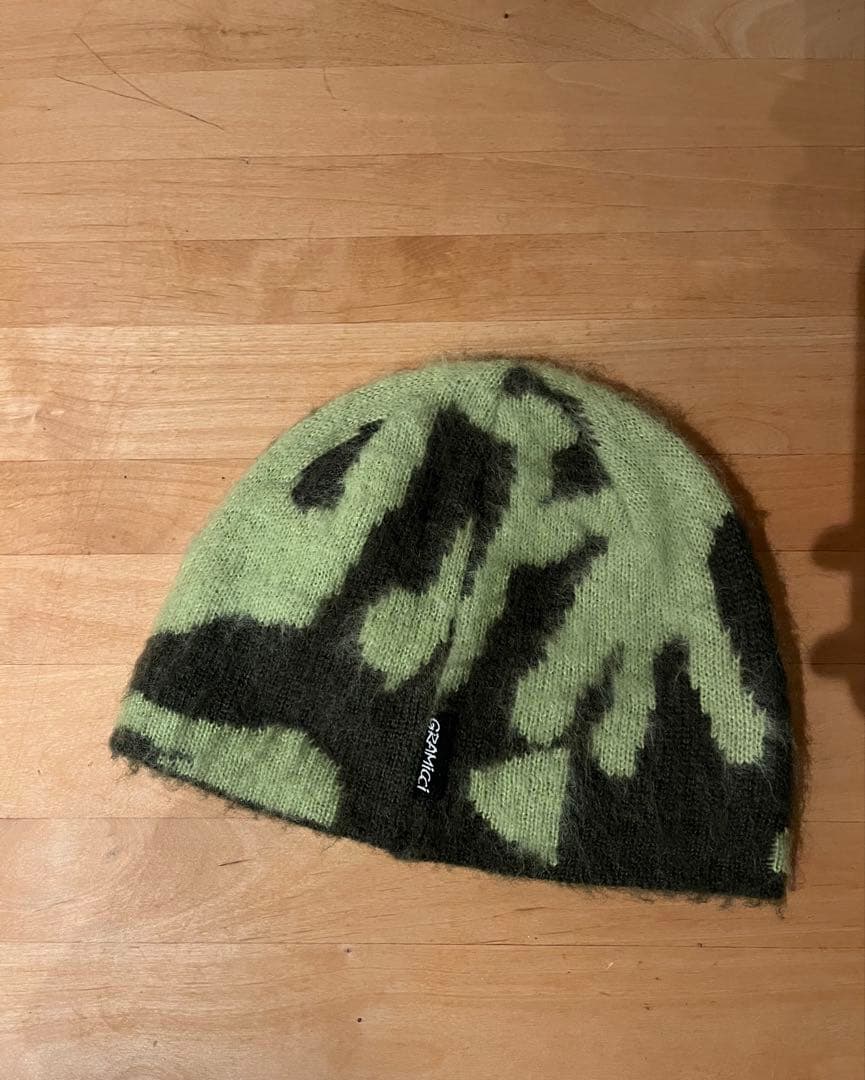 帽子 gramicci mohair burly runningman beanie