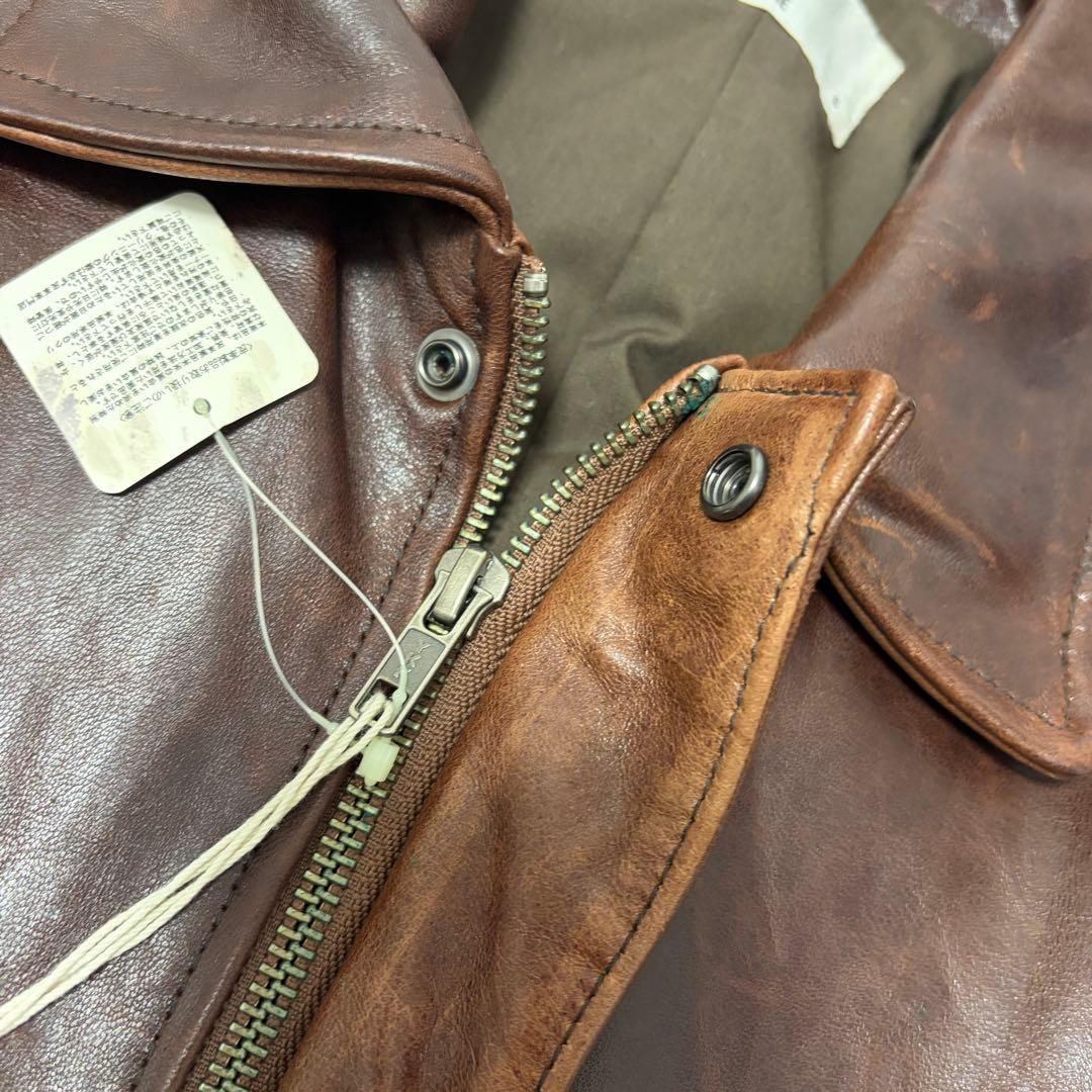 新品タグ付き HARE ラムレザー 本革 ジャケット A-2 短尺