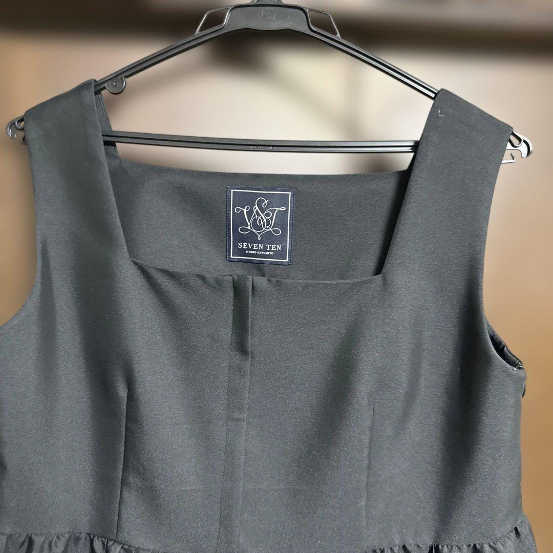 新品未使用SEVEN TEN ノースリーブ リボンティアードワンピース