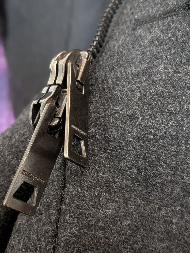 バーバリー ノバチェック フード付 ライナー付 コート 54 チャコールグレー