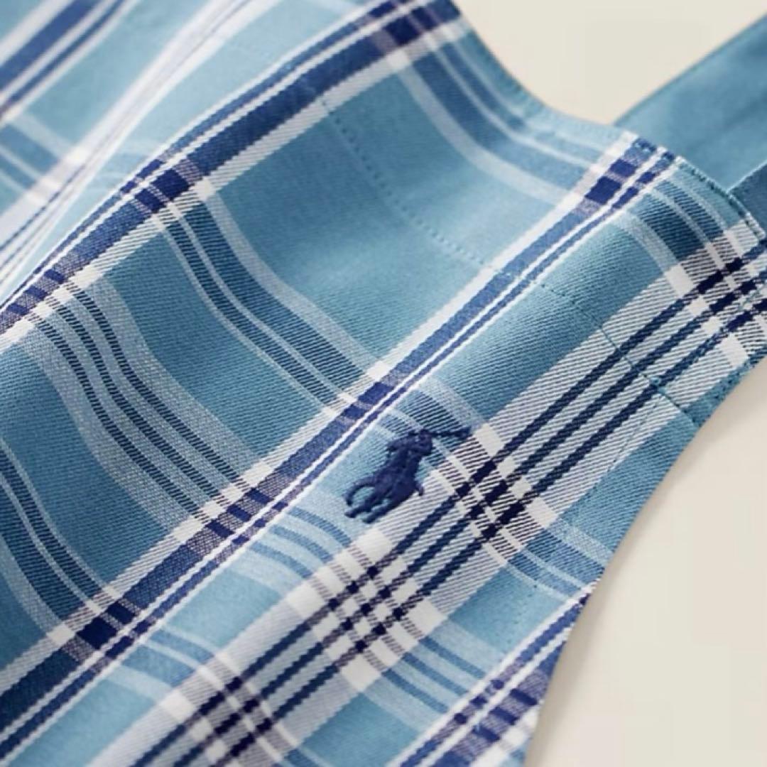 ポロ ラルフローレン コットン エプロン ブルー　チェック 新品タグ付き