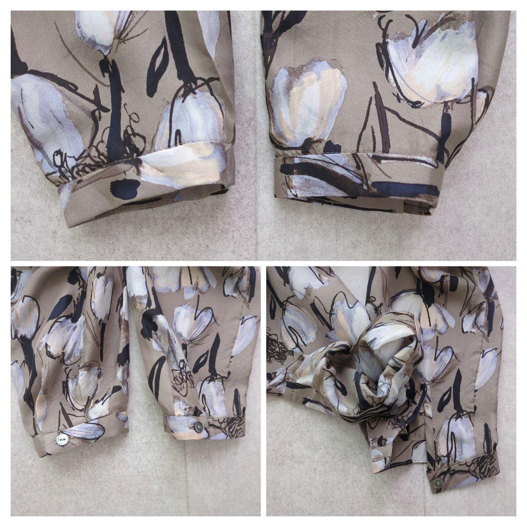 美品✨ トゥモローランドコレクション シルク100% ブラウス ボウタイ 花柄