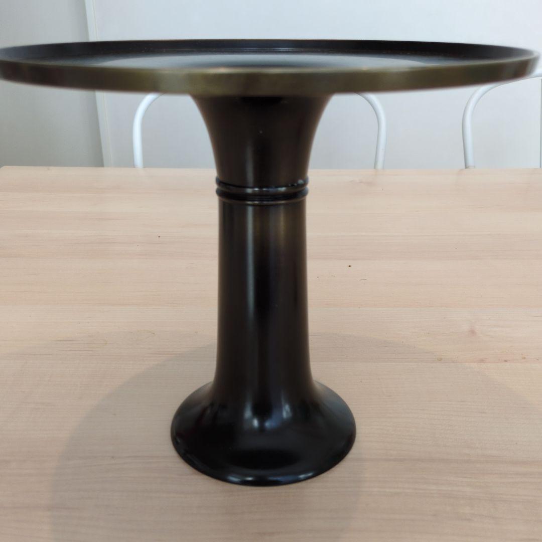 池坊　銅器　一文字　花器