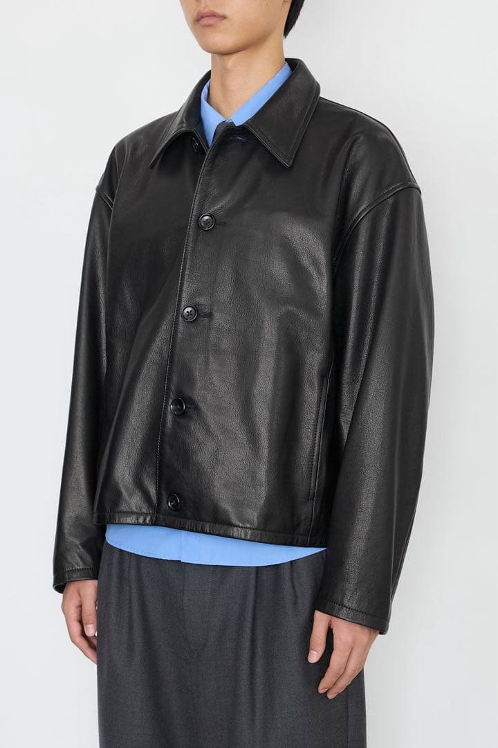 ジャケット・アウター NTRUL MODERN LEATHER JACKET BLACK 25AW