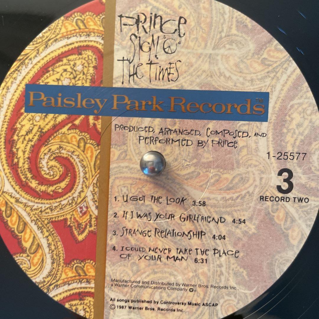 PRINCE - SIGN OF THE TIMES プリンス　レコード