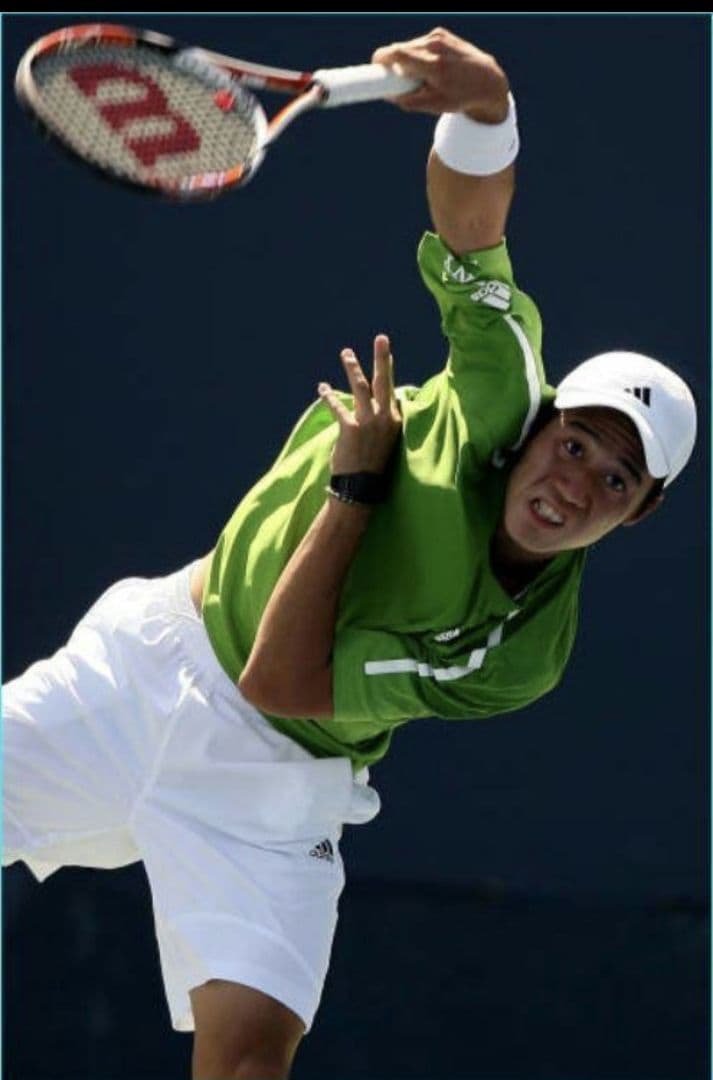 adidas　錦織圭選手　2008年　全米オープン着用モデル　テニスウェア　L