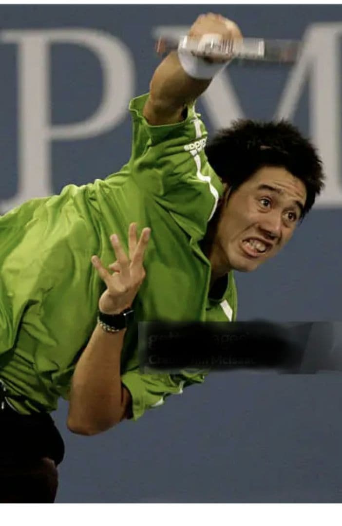 adidas　錦織圭選手　2008年　全米オープン着用モデル　テニスウェア　L