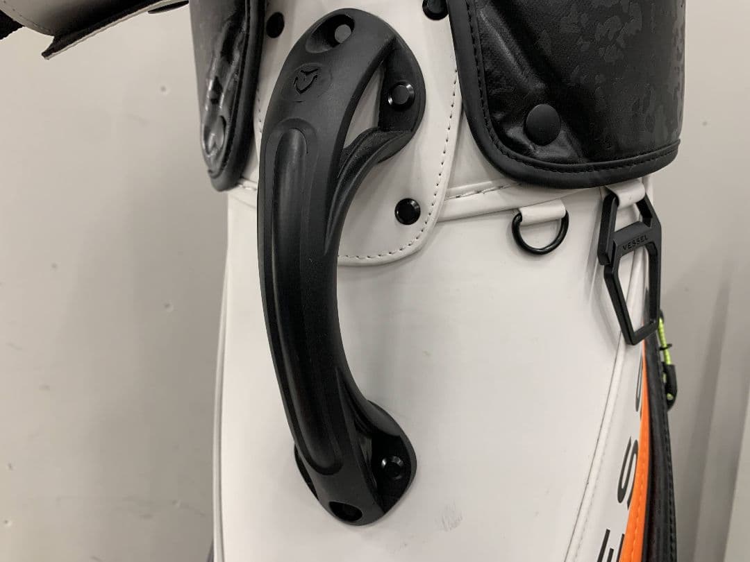 VESSEL ベゼル. キャディバッグ PRIME Staff 黒/オレンジ