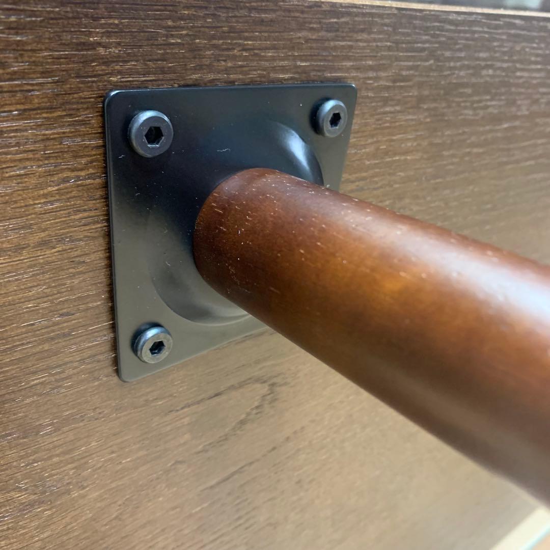 【美品】北欧風 センターテーブル ニトリ 曲げ木 プライウッド ガラステーブル