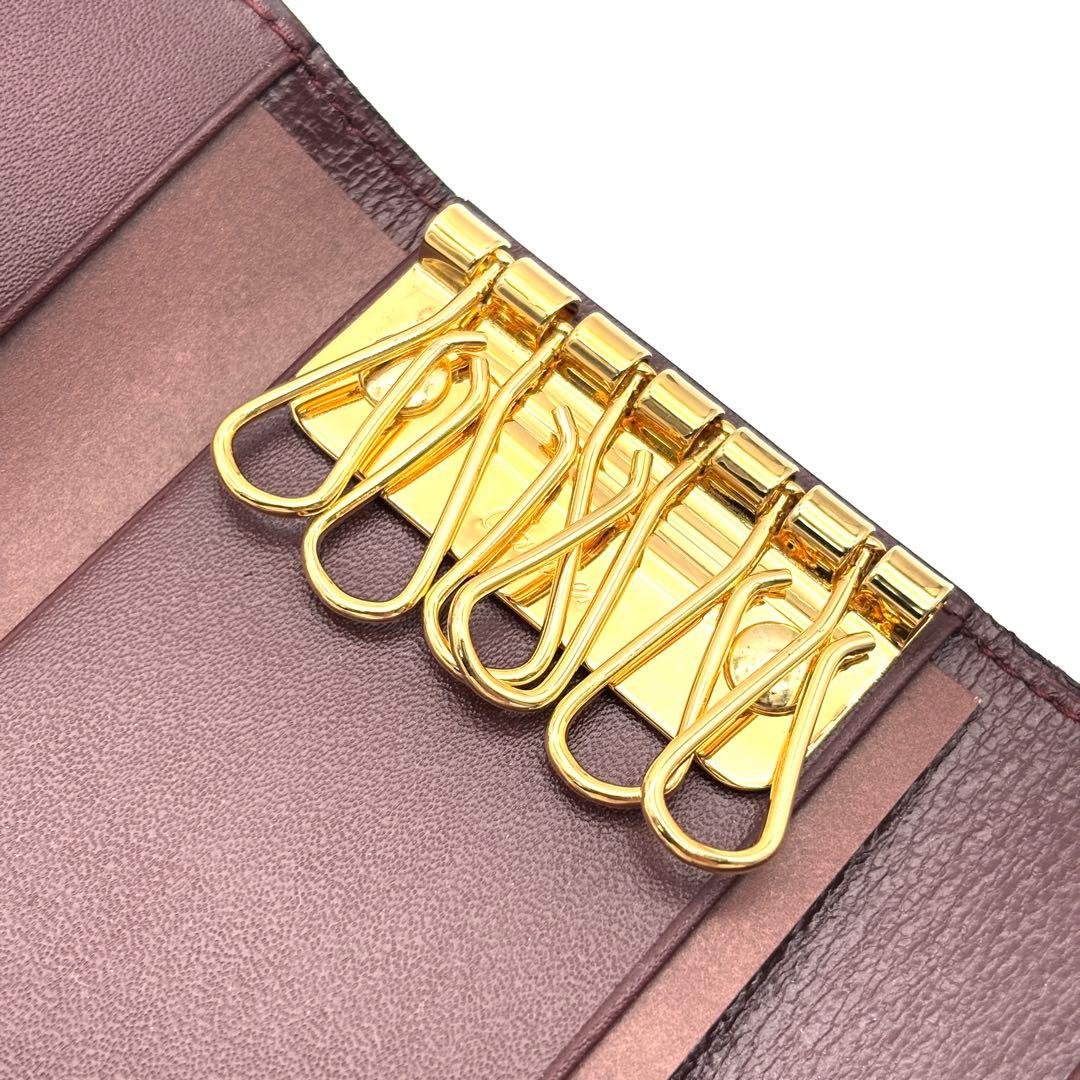 未使用保管品 カルティエ 6連 キーケース マストライン レザー ユニセックス