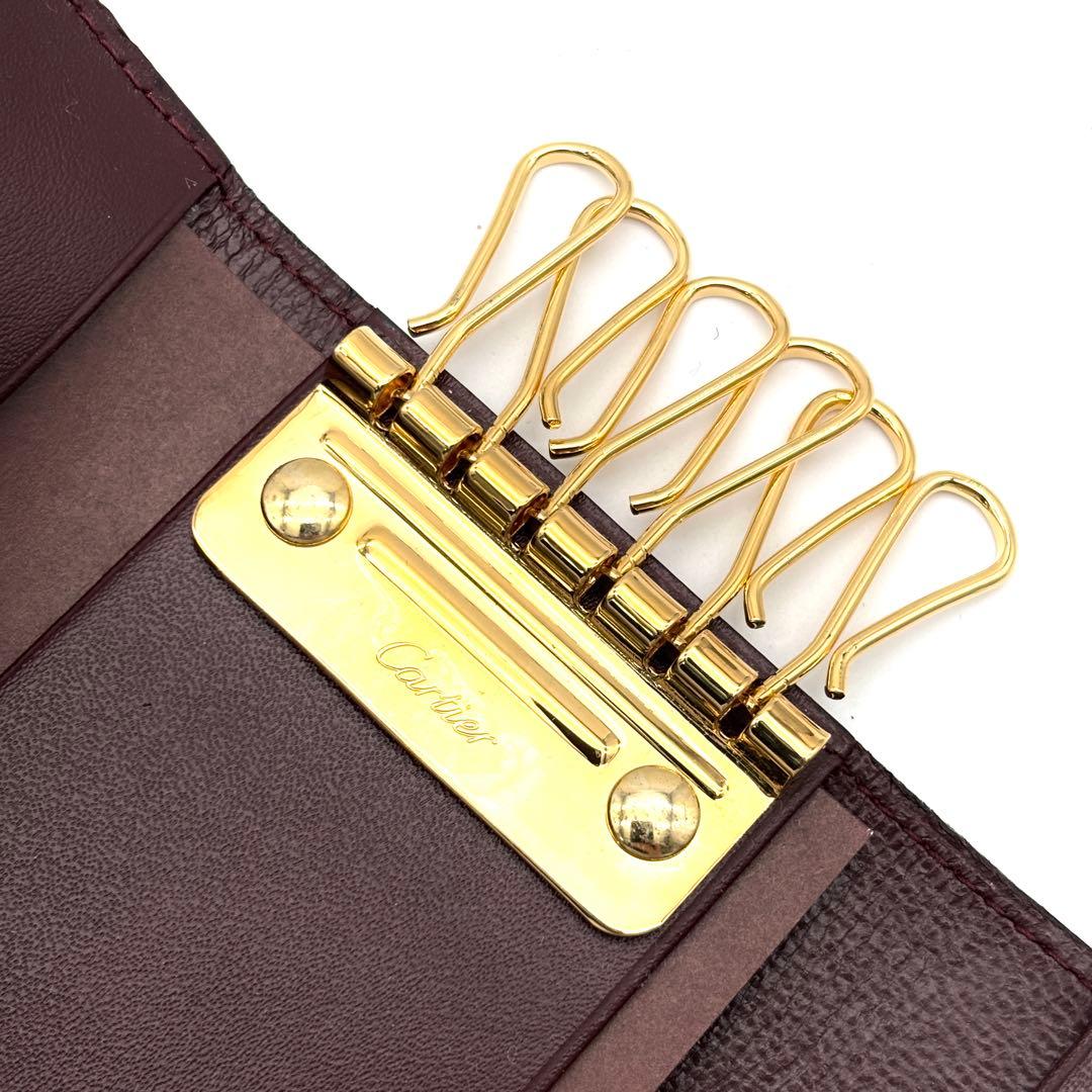 未使用保管品 カルティエ 6連 キーケース マストライン レザー ユニセックス