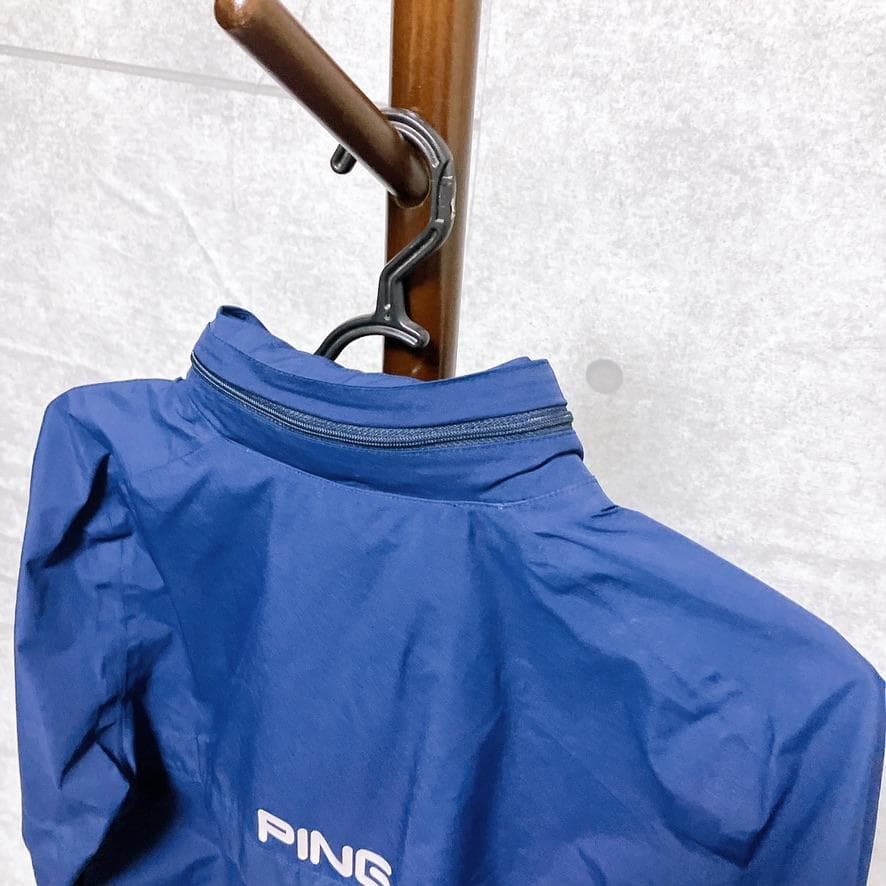 PING レディース レインウェア ジャケット Sサイズ ネイビー フード 美品