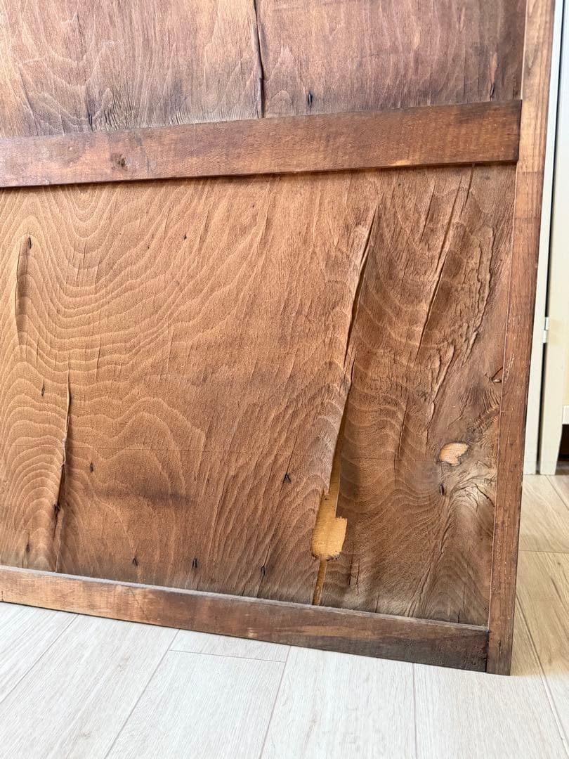 昭和レトロ 水屋箪笥 希少 ダイヤガラス 戸棚 キャビネット 古民具