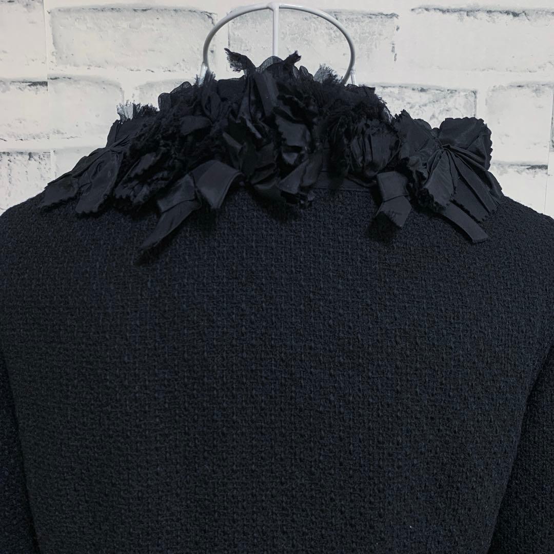 【MOSCHINO】モスキーノ　イタリア製　ブラック　ツイードジャケット