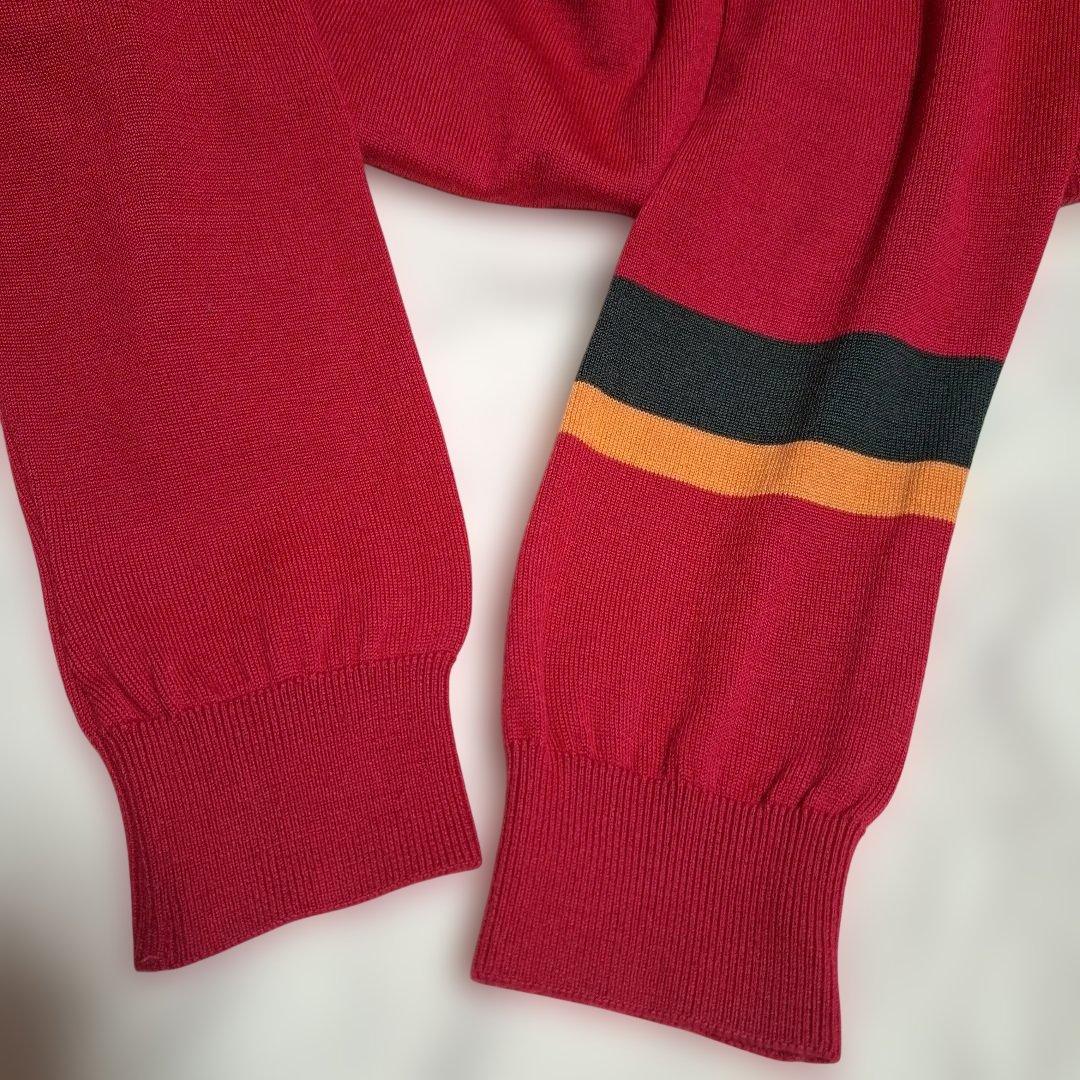 ★美品　ハーフジッブニット　ハイネック薄手ニット　マンシングウェア　アーガイル