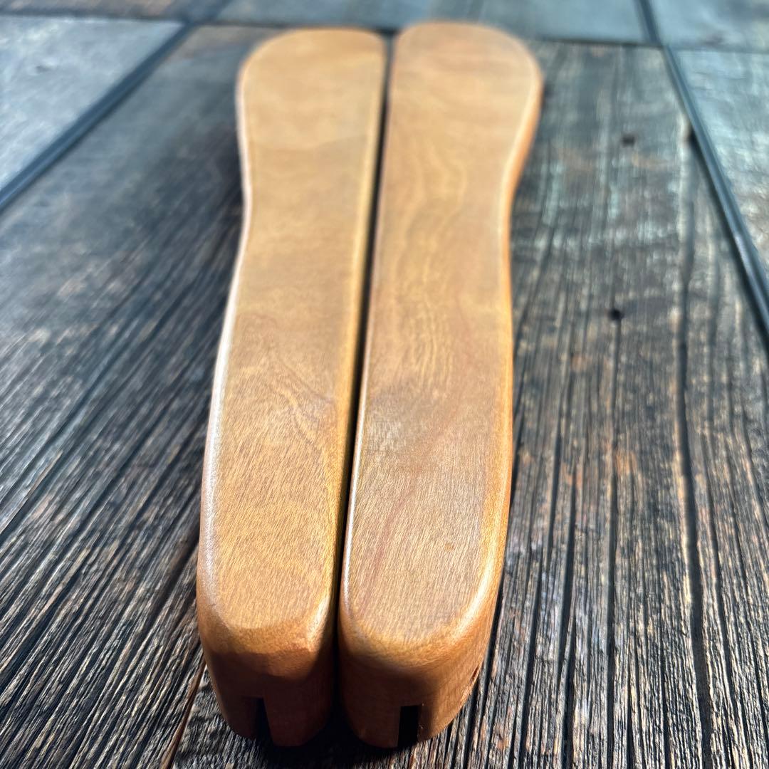 カーミットチェア　銘木　アームレスト　肘掛け　ハンドメイド　チェリー材　未使用品