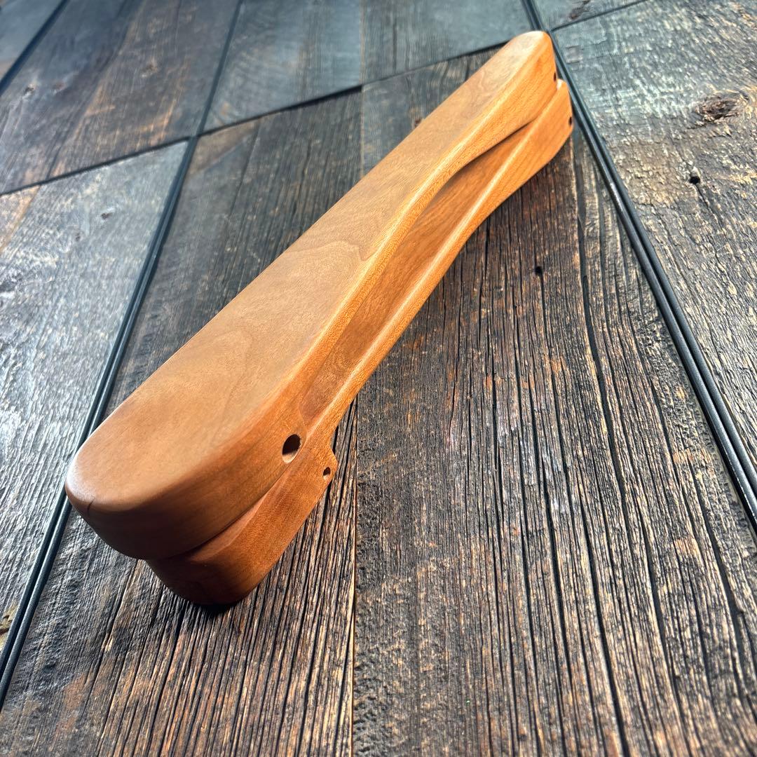 カーミットチェア　銘木　アームレスト　肘掛け　ハンドメイド　チェリー材　未使用品